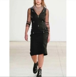 NWT $2397 Creatures of the Wind crystal embelished Denoy silk dress